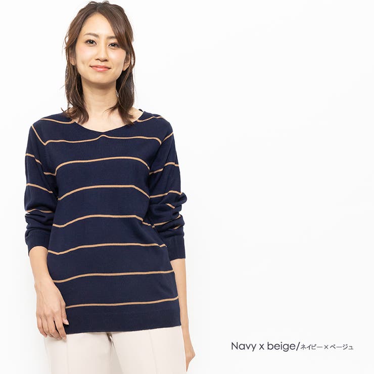 Vネック セーター 長袖 | mili an deni | 詳細画像16 