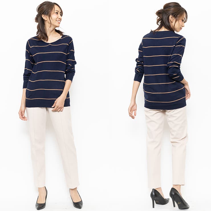 Vネック セーター 長袖 | mili an deni | 詳細画像17 