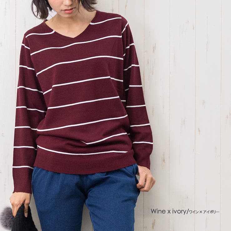 Vネック セーター 長袖 | mili an deni | 詳細画像22 