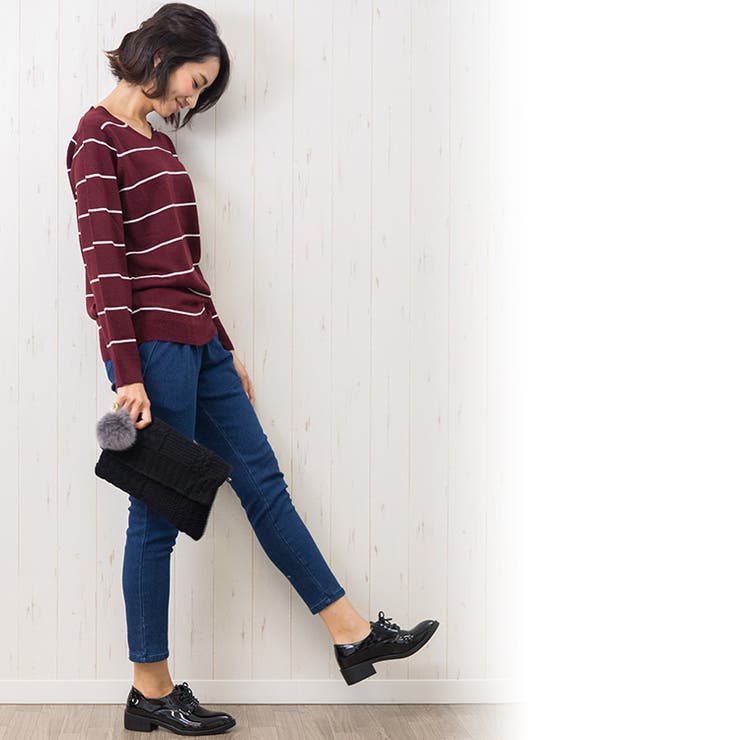 Vネック セーター 長袖 | mili an deni | 詳細画像23 