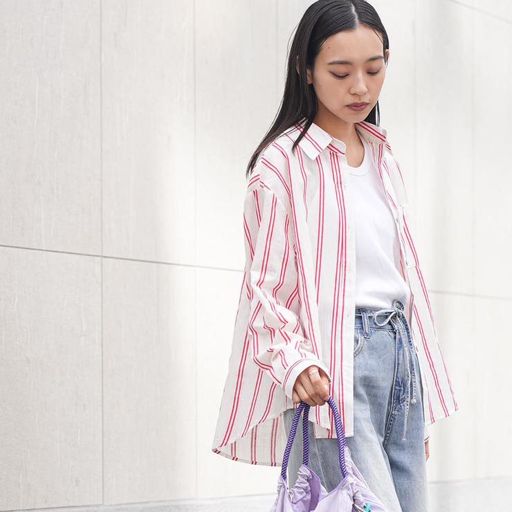 カラーストライプシャツ ブラウス コットン | mili an deni | 詳細画像13 