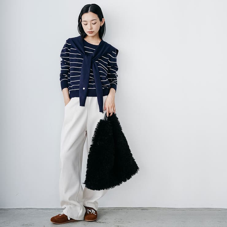 セーラーカラーボーダーニットプルオーバー ボーダー 襟取り外し可能 | mili an deni | 詳細画像17 