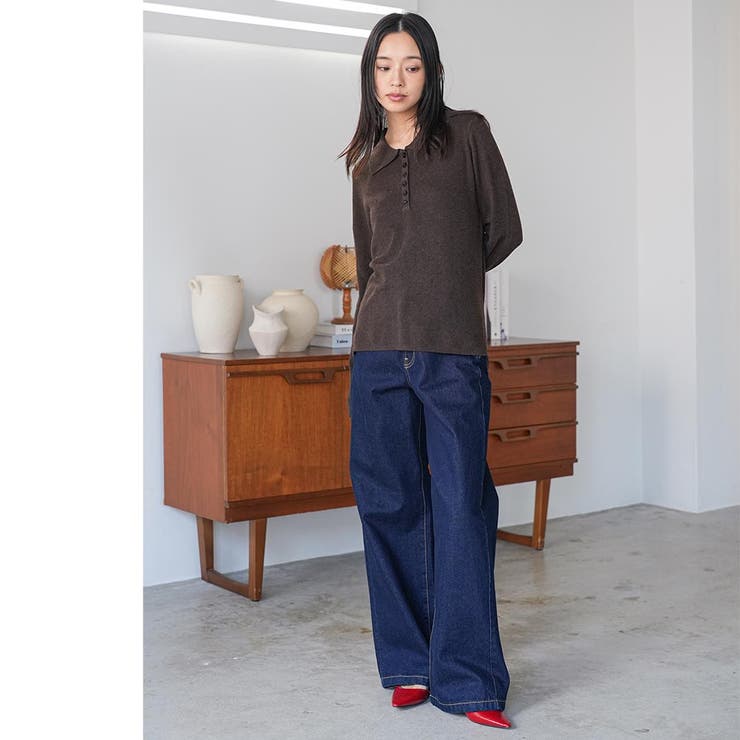 ポロニットプルオーバー トップス ポロ襟 | mili an deni | 詳細画像15 