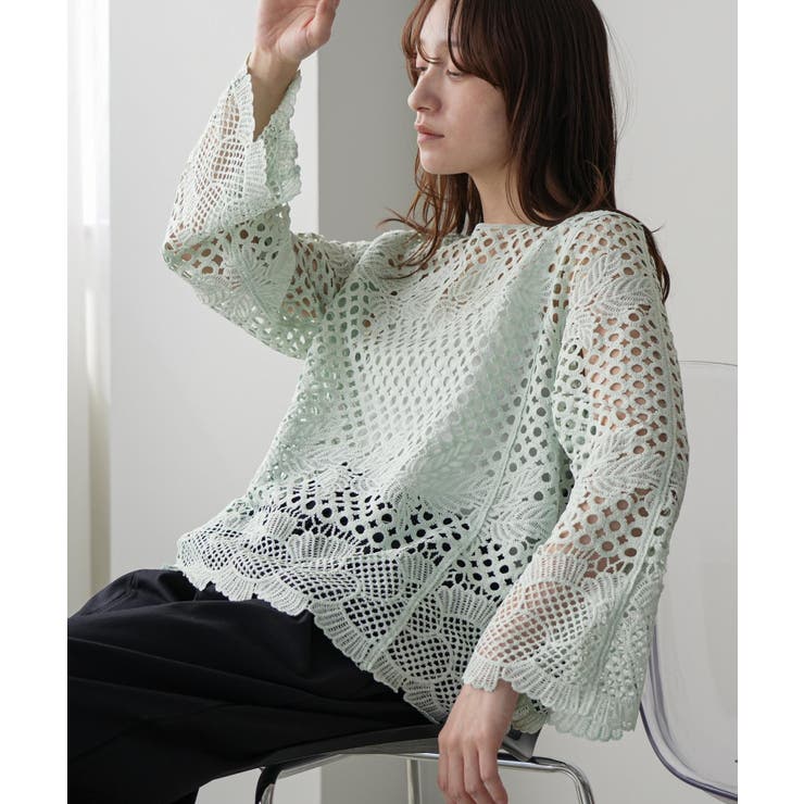ミント | クロシェニット プルオーバー レディース | mili an deni