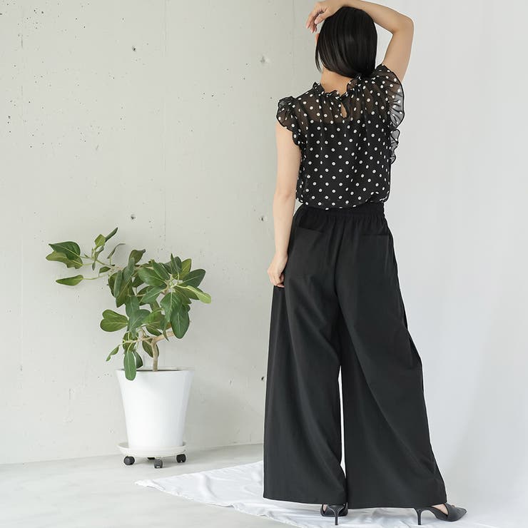 ノースリーブドットシアーブラウス レディース ドット柄 | mili an deni | 詳細画像19 
