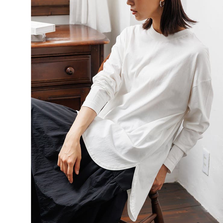 レイヤードTシャツ BIGTシャツ オーガニックコットン | mili an deni | 詳細画像7 