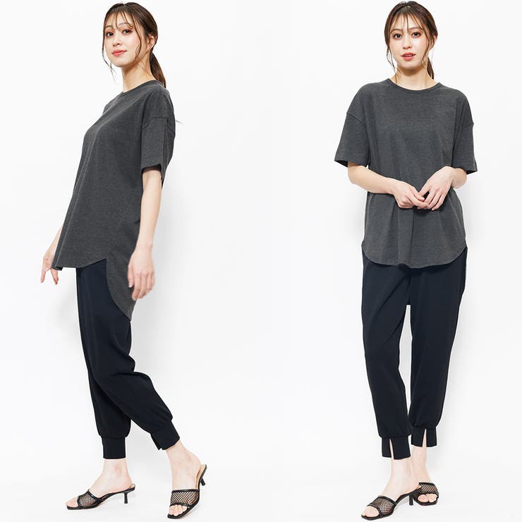 裾ラウンドTシャツ 綿100% クルーネック | mili an deni | 詳細画像10 