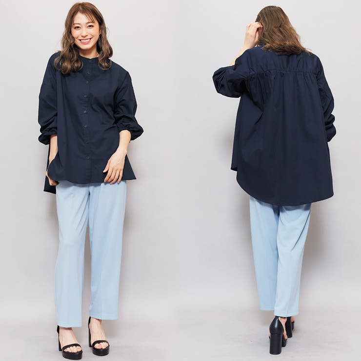 オーバーシャツ バックギャザー サイドスリット | mili an deni | 詳細画像16 