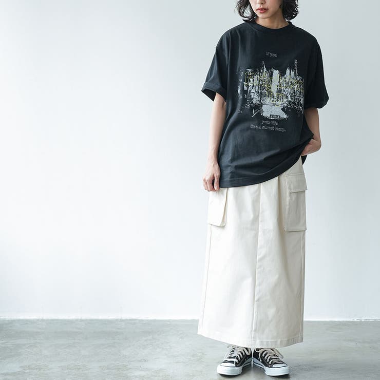 半袖バンドTシャツ シティスケープ プリント | mili an deni | 詳細画像18 