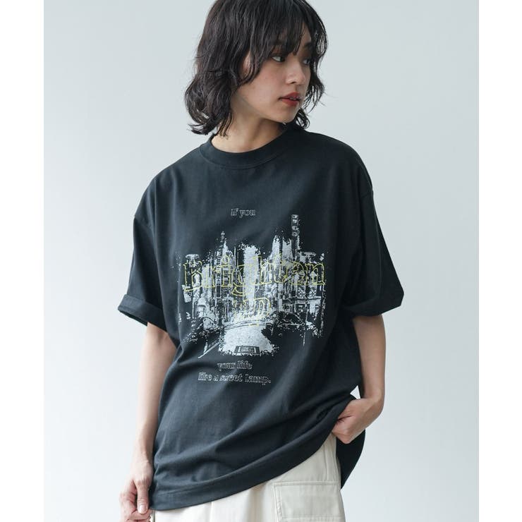 半袖バンドTシャツ シティスケープ プリント[品番：MADW0004318]｜mili