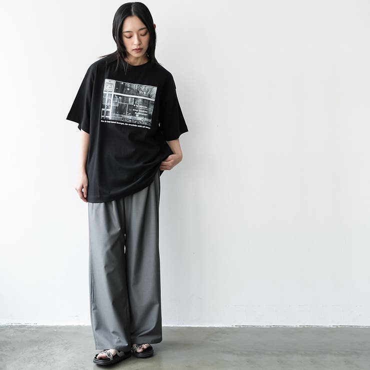 半袖シティスケープフォトプリントTシャツ プリント コットン | mili an deni | 詳細画像20 