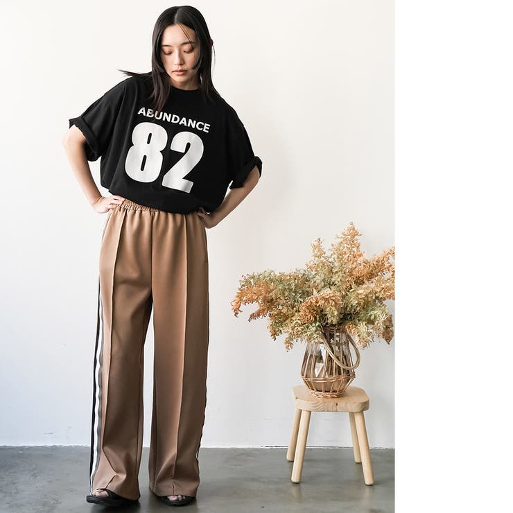 半袖カレッジナンバリングTシャツ プリント コットン | mili an deni | 詳細画像19 