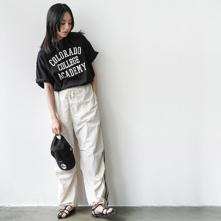 半袖カレッジプリントTシャツ プリント コットン | mili an deni | 詳細画像20 