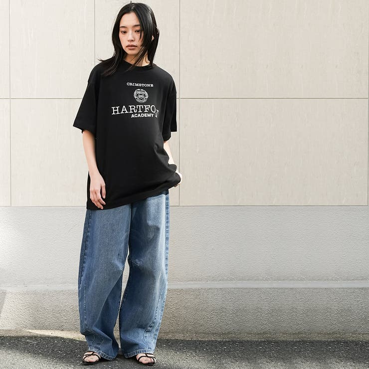 半袖カレッジプリントTシャツ プリント コットン | mili an deni | 詳細画像19 