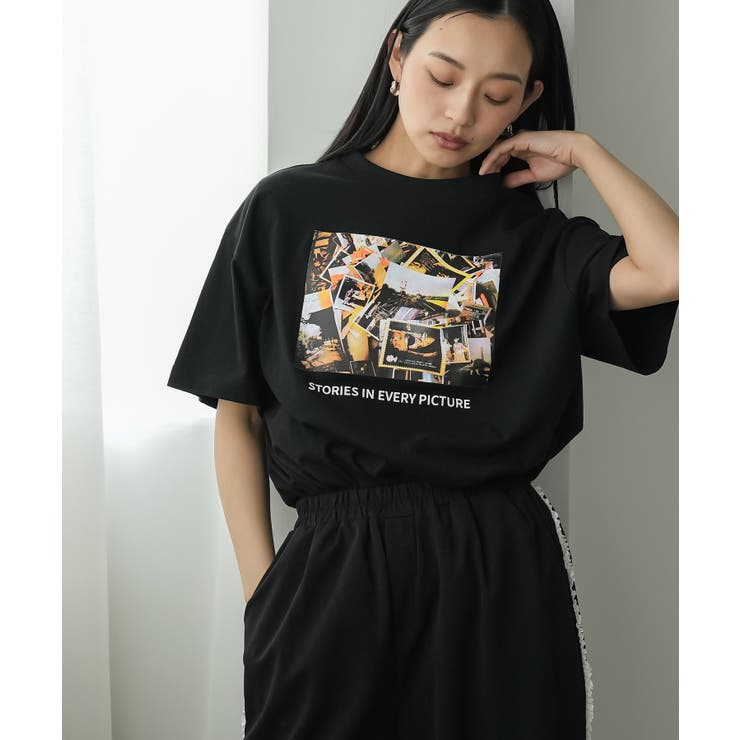 ブラック | Tシャツ レディース 半袖 | mili an deni