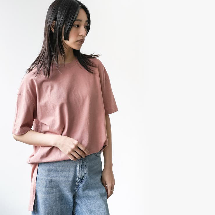 サイドスリット裾ラウンドTシャツ クルーネック 半袖 | mili an deni | 詳細画像19 