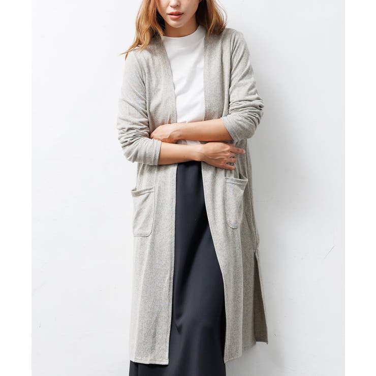 ロング丈/オートミール | ストレッチ ニット ロング | mili an deni