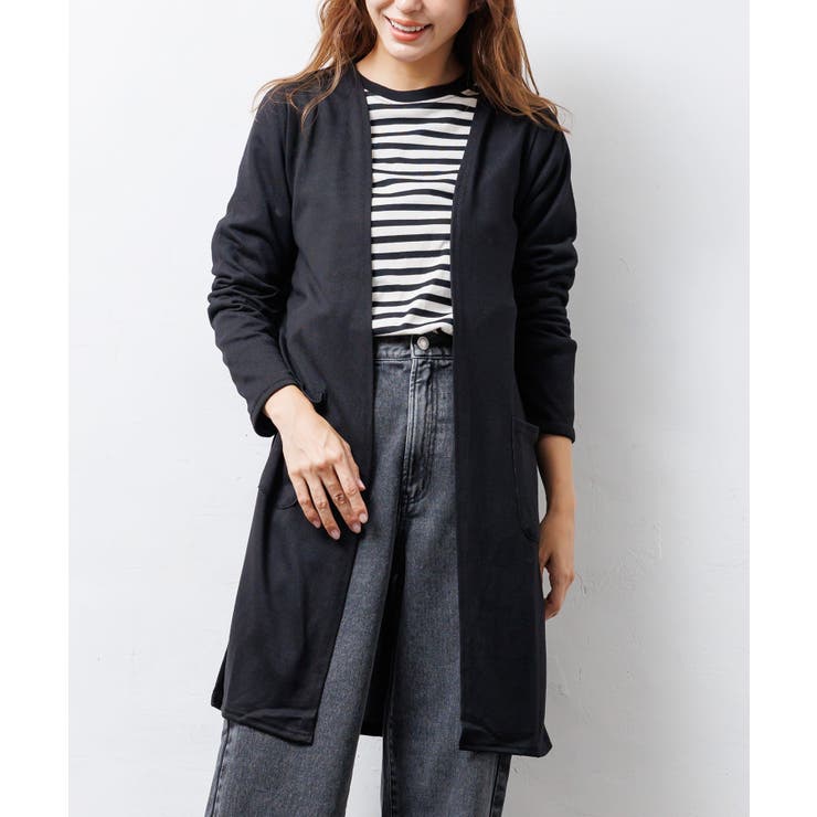 ミドル丈/ブラック | ストレッチ ニット ロング | mili an deni