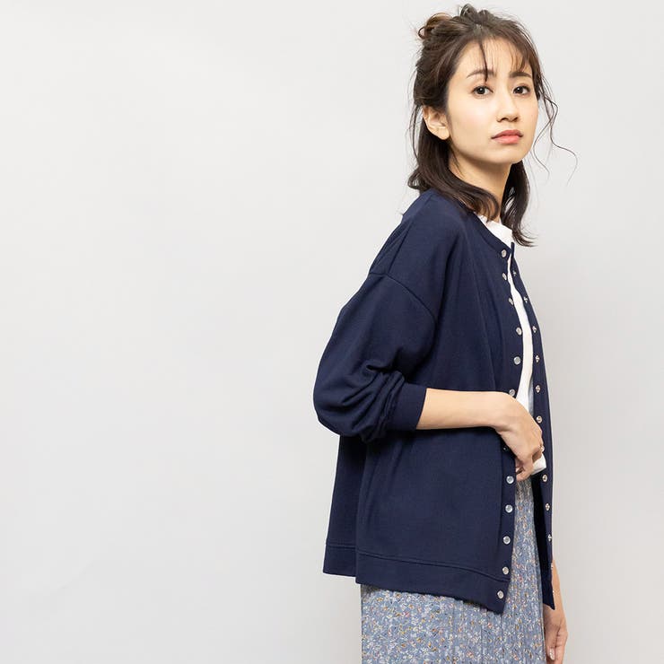 ニットカーディガン ストレッチ起毛 クルーネック | mili an deni | 詳細画像11 