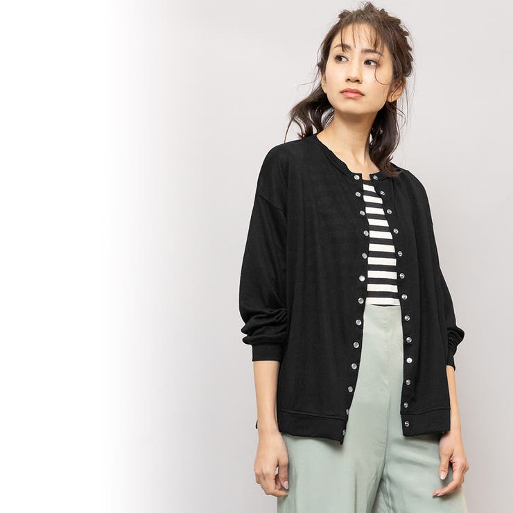 ニットカーディガン ストレッチ起毛 クルーネック | mili an deni | 詳細画像17 