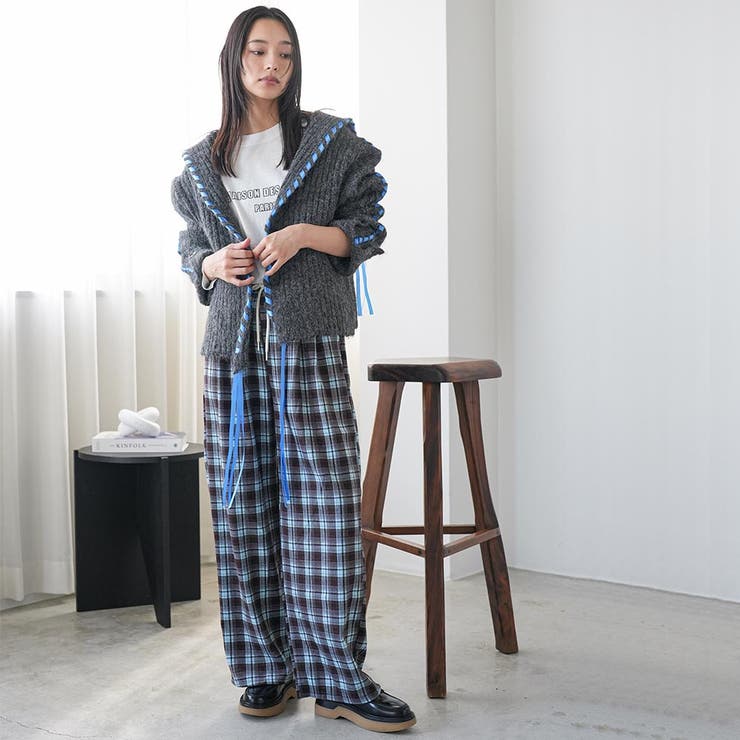 セーラーカラーニットカーディガン トップス リブニット素材 | mili an deni | 詳細画像20 