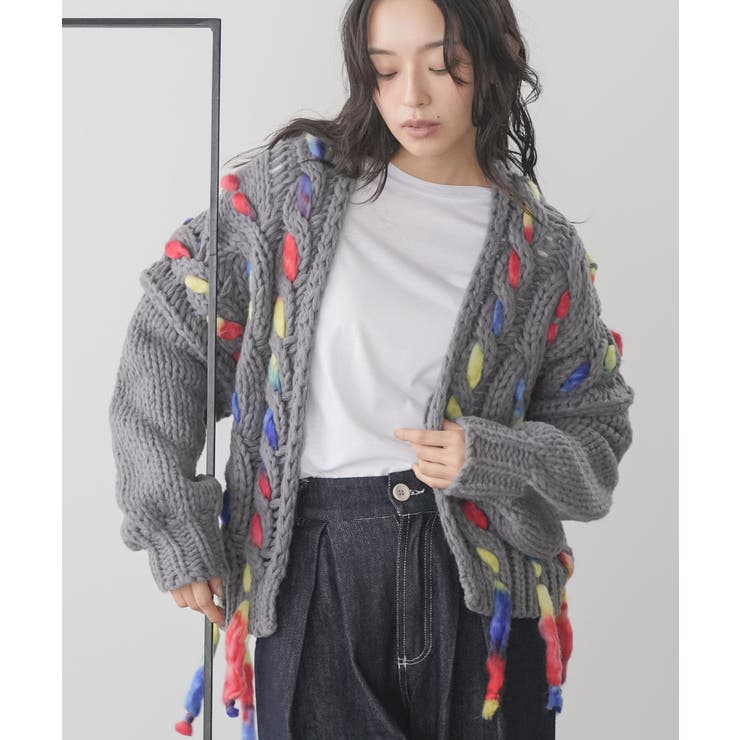 グレー | カーディガン レディース ニットカーディガン | mili an deni