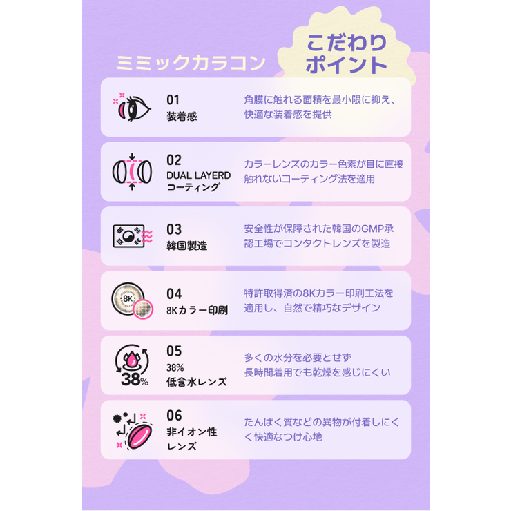 1箱2枚 韓国 レインボー | MIMIC LENS | 詳細画像4 