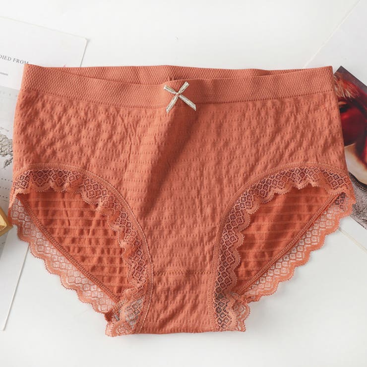 レンガ色 | レースショーツ レディース無地インナー | Miniministore