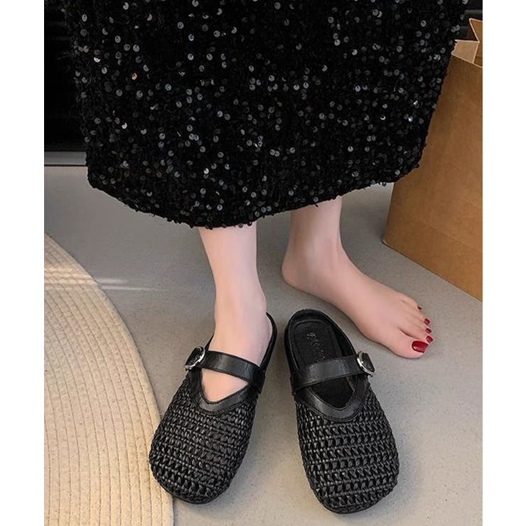 ブラック | メッシュパンプスラウンドトゥシューズ春夏 | Miniministore