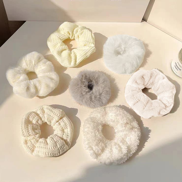 当店在庫してます！ シュシュ 7本セット秋冬ヘアアクセサリー[品番：II000010935 その他