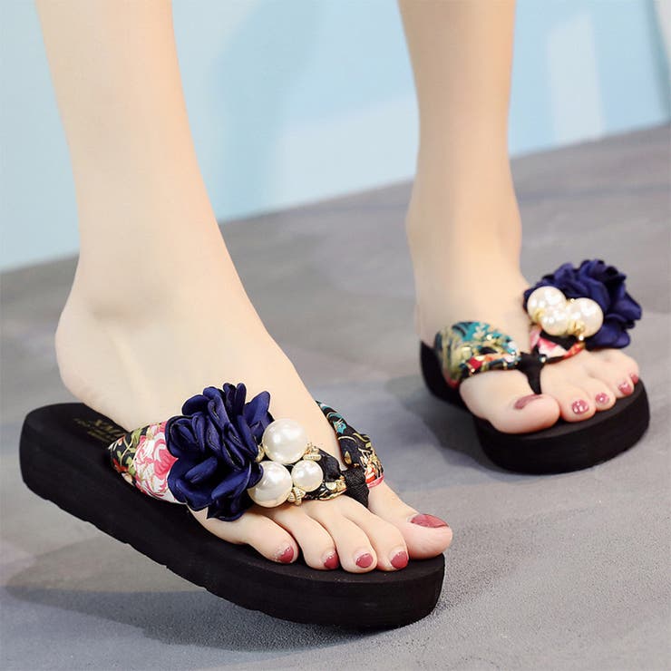 ビーチサンダル 造花飾り トングサンダル [品番：II000010293]｜Miniministore（ミニミニストア）のレディースファッション通販｜SHOPLIST（ショップリスト）
