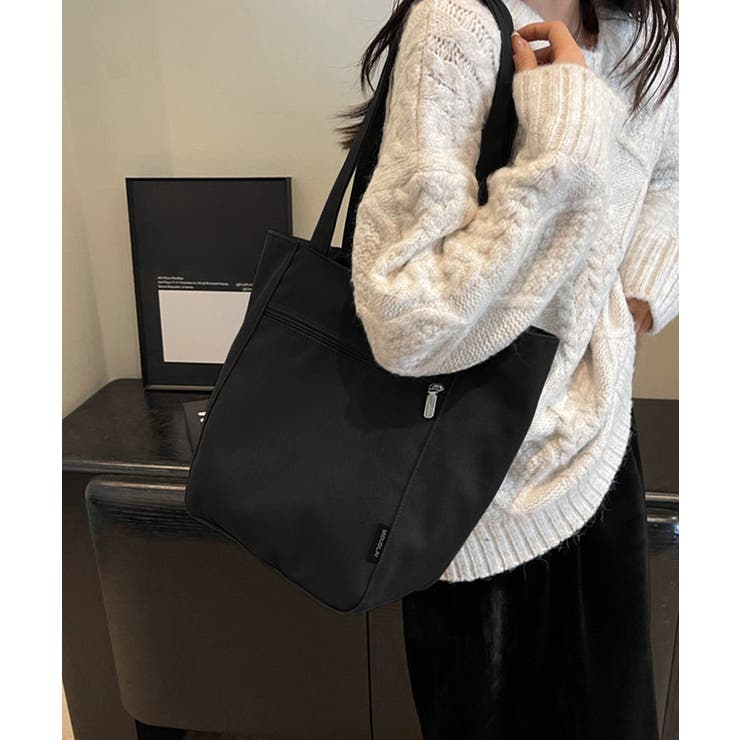 ブラック | キャンバストートバッグ 韓国肩掛けバッグ | Miniministore