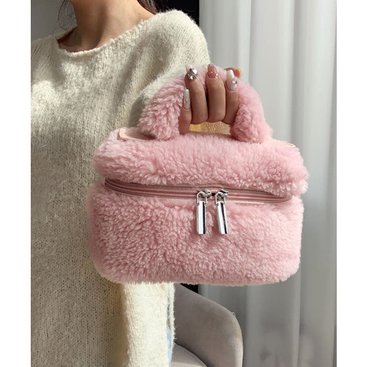 ベビーピンク | ボアショルダーバッグ もこもこミニバッグ | Miniministore