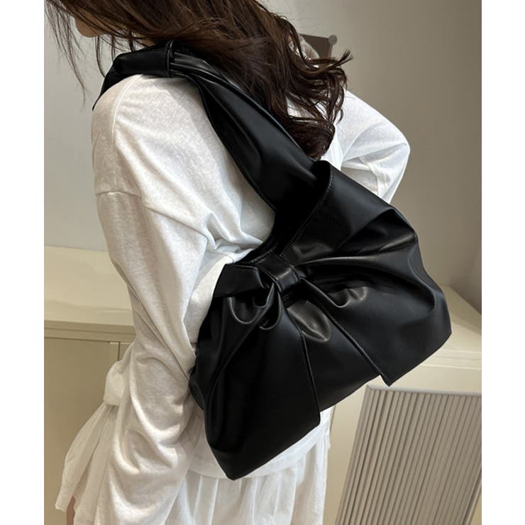 ブラック | ビッグリボンバッグ ワンショルダートート | Miniministore