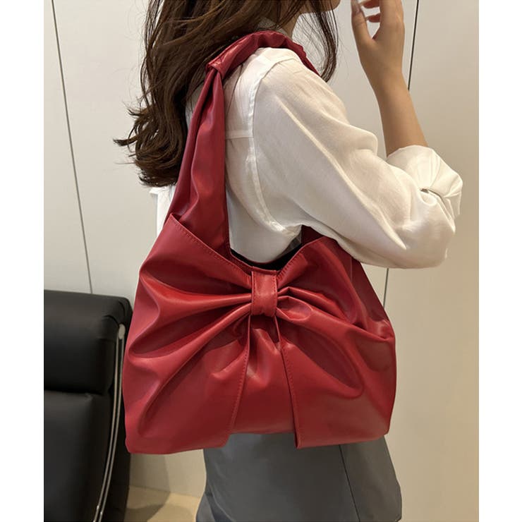 レッド | ビッグリボンバッグ ワンショルダートート | Miniministore