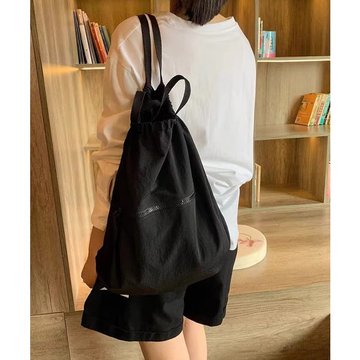 ブラック | リュックサック ドローストリングリュック | Miniministore