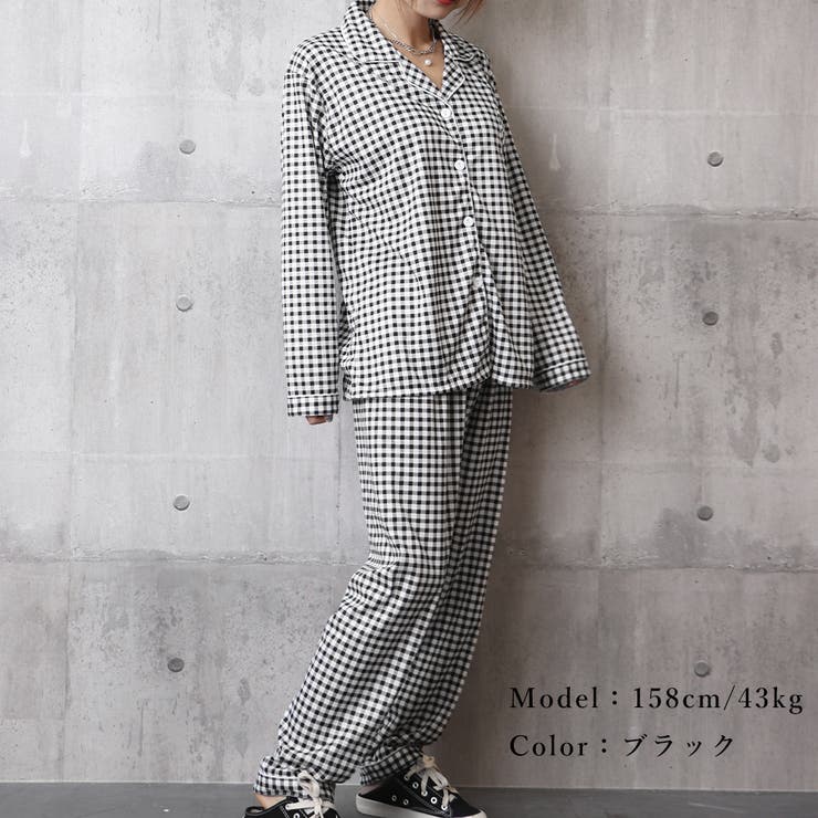 kinema check pajama pants オンブレ M