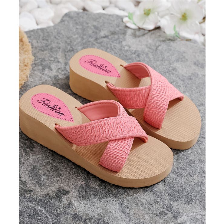 厚底サンダルジュート風クロスサンダル美脚 | Miniministore | 詳細画像13 