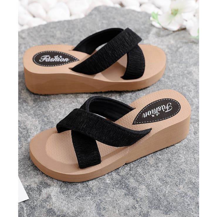 厚底サンダルジュート風クロスサンダル美脚 | Miniministore | 詳細画像20 