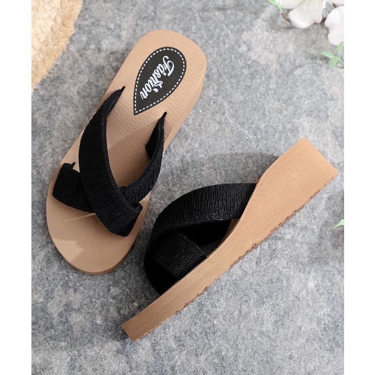 厚底サンダルジュート風クロスサンダル美脚 | Miniministore | 詳細画像21 