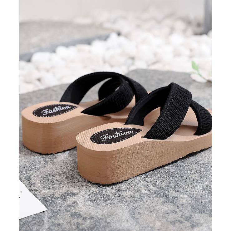 厚底サンダルジュート風クロスサンダル美脚 | Miniministore | 詳細画像22 