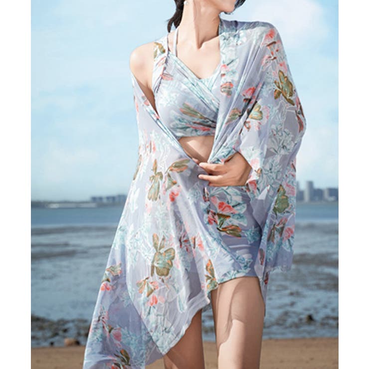 タンキニ 水着3点セットパレオ付き 韓国 | Miniministore | 詳細画像12 