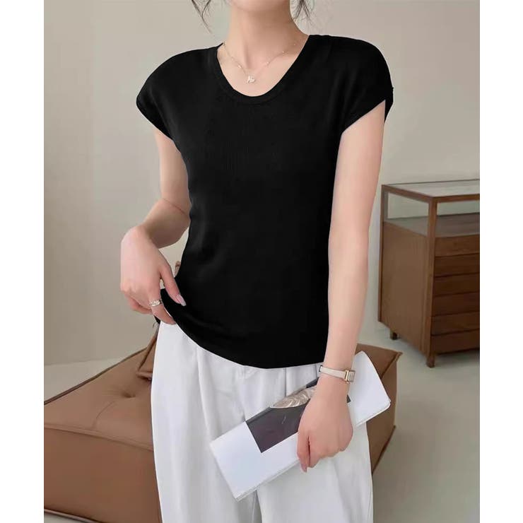 ニットTシャツ レディース 韓国風 夏服 | Miniministore | 詳細画像5 