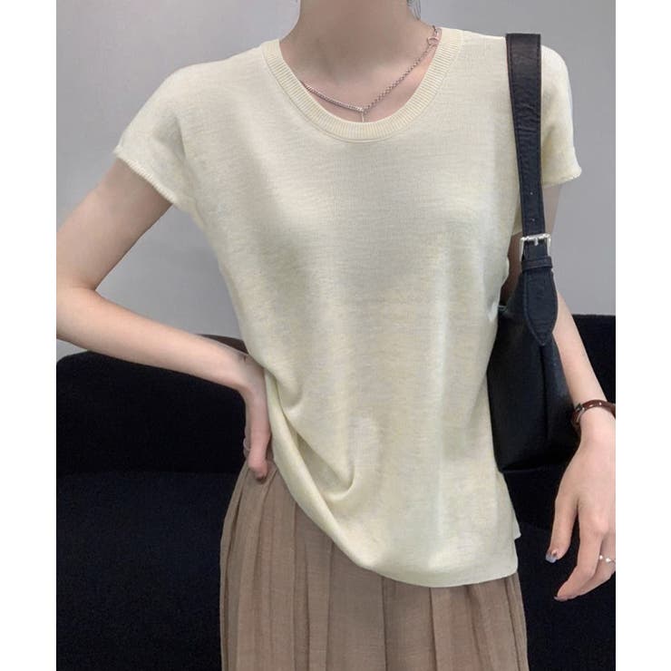 ニットTシャツ レディース 韓国風 夏服 | Miniministore | 詳細画像8 