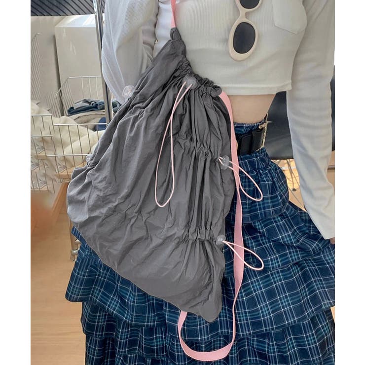 ギャザーナップサック韓国風 軽量リュック | Miniministore | 詳細画像8 