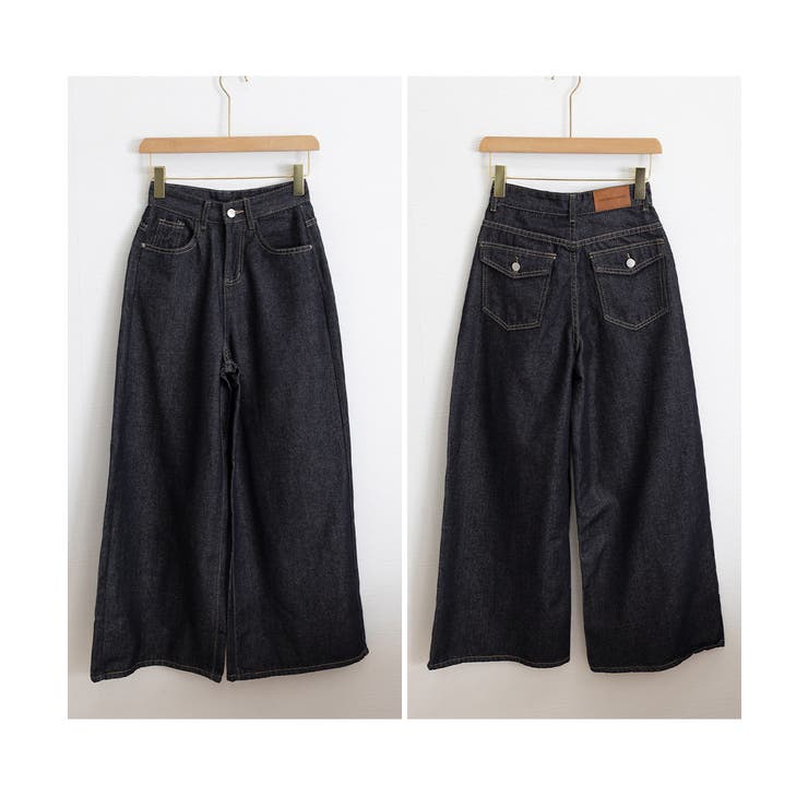 ワイドデニムパンツ ハイウエストジーンズ | Miniministore | 詳細画像15 