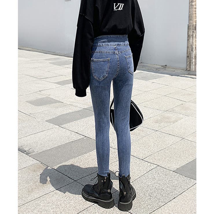 デニムパンツ ハイウエストタイトジーパン | Miniministore | 詳細画像4 