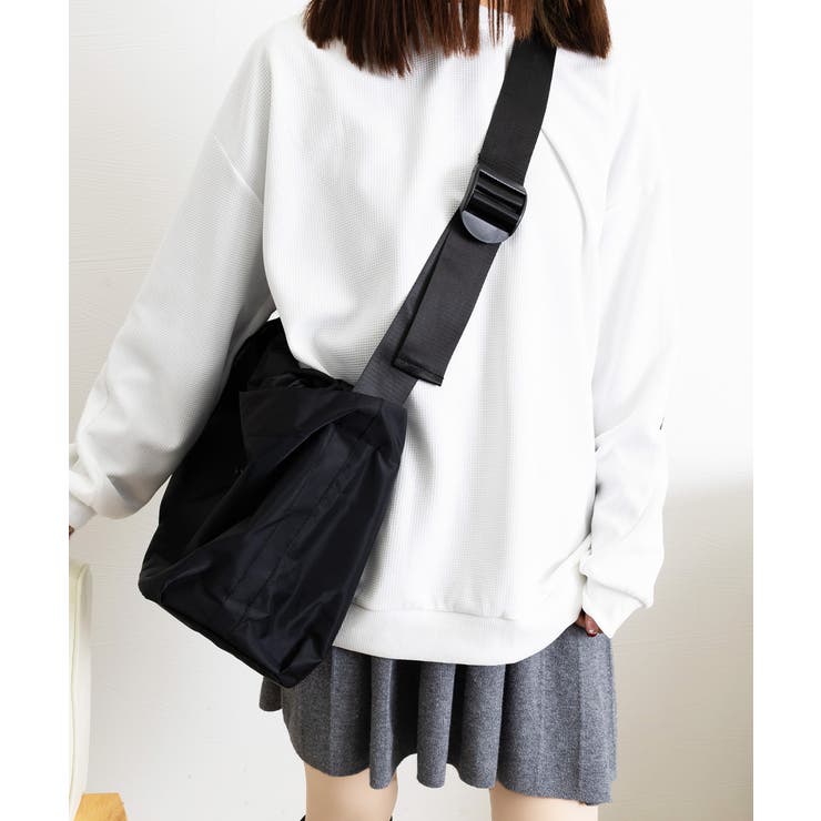 ショルダーバッグ 大容量 ナイロン鞄 黒 | Miniministore | 詳細画像7 