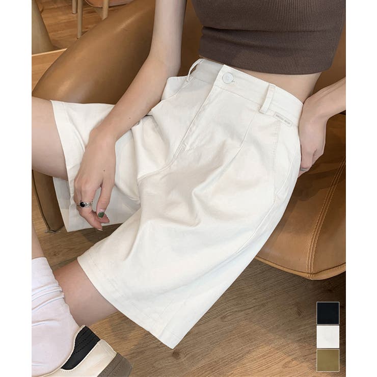 ベルト付きショートパンツ タック入り夏服 | Miniministore | 詳細画像1 