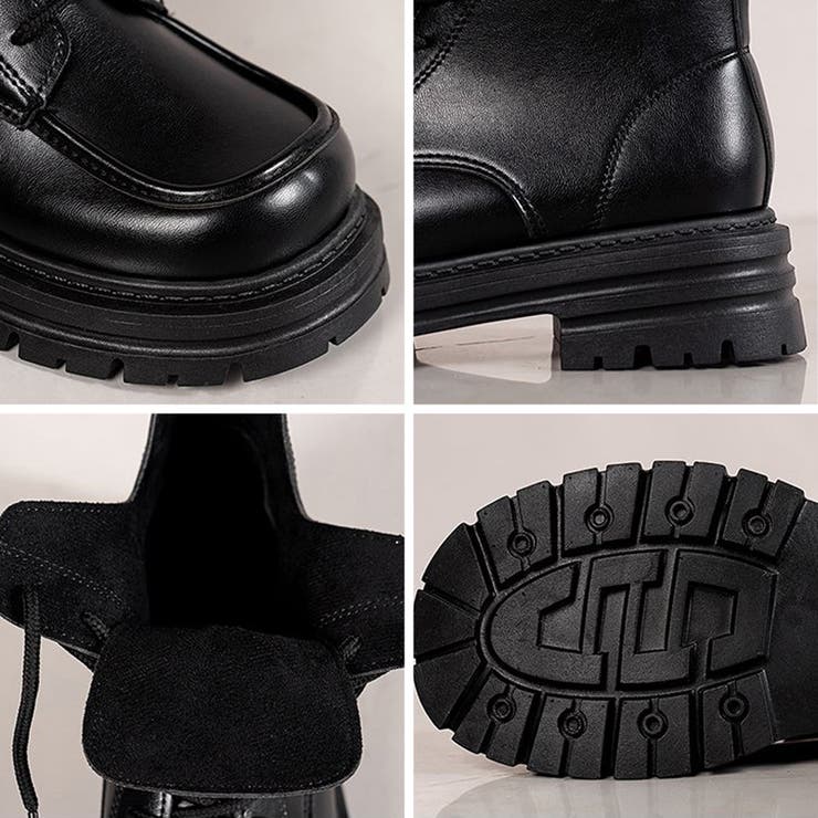 厚底ブーツ韓国 編み上げシューズ美脚脚長 | Miniministore | 詳細画像4 